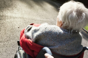 senior woman in wheelchair