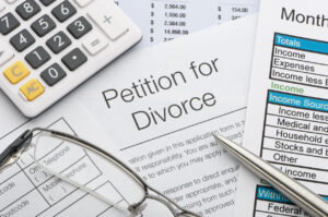 Close up of a petition for divorce