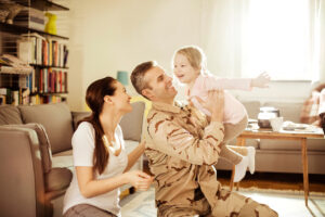 American soldier finally at home with his family
